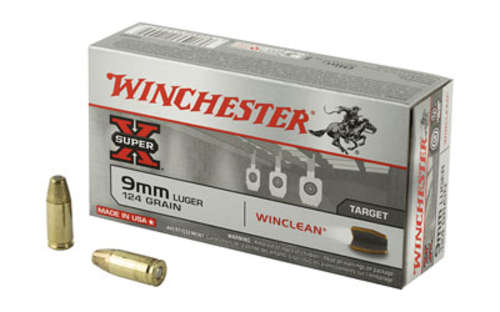 Ammunition Winchester Ammunition Super Clean 9mm WIN SPRX WINCLEAN 9MM 124GR 50/500 • Model: Super Clean